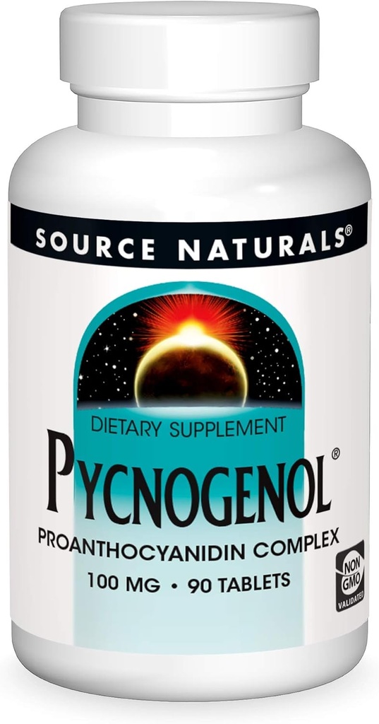 Source Naturelle Pycnogénol, complexe de proanthocyanidine, 100 mg - 90 comprimés