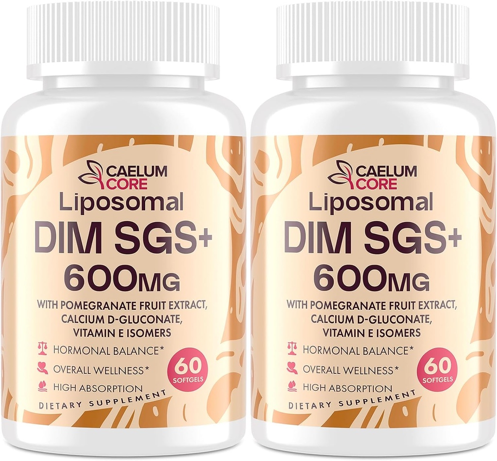Supplément DIM SGS Liposomale - Supplément Hormone pour les femmes et les hommes, Suppléments Estrogéniques contient du glucosinolate de sulforaphane, vitamine E, fruit de grenade - Détox de soutien et antioxydant (2 pack)