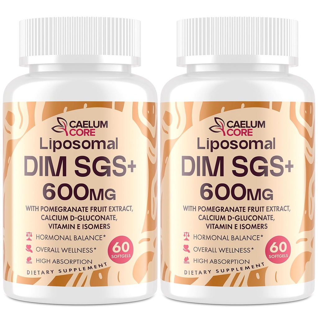 Supplément DIM SGS Liposomale - Supplément Hormone pour les femmes et les hommes, Suppléments Estrogéniques contient du glucosinolate de sulforaphane, vitamine E, fruit de grenade - Détox de soutien et antioxydant (2 pack)