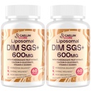Supplément DIM SGS Liposomale - Supplément Hormone pour les femmes et les hommes, Suppléments Estrogéniques contient du glucosinolate de sulforaphane, vitamine E, fruit de grenade - Détox de soutien et antioxydant (2 pack)