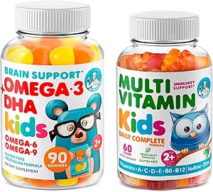 DR. MORITZ Enfants Omega 3 Gummies (90 comtes) et enfants Multivitamine Gummies Bundle (60 comtes) - pour les enfants