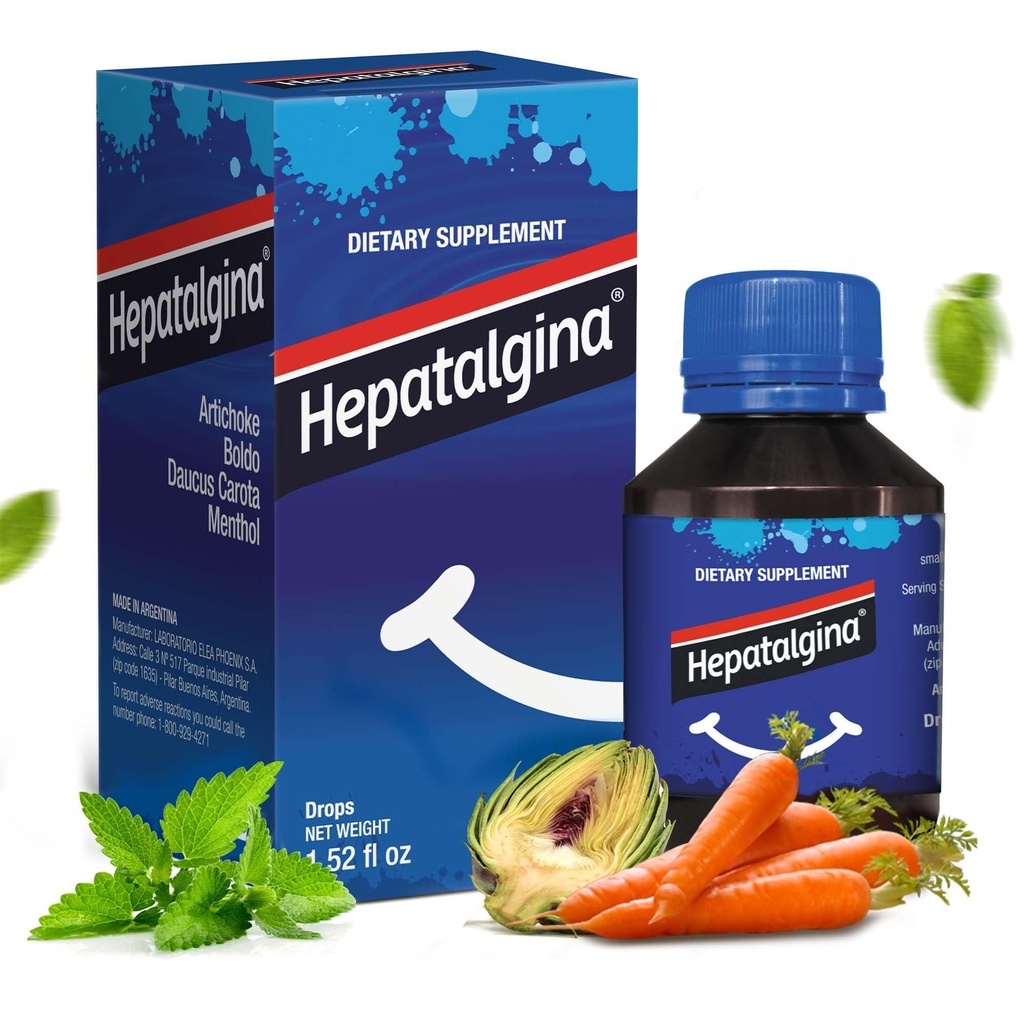 Support du foie Protecteur digestif - Supplément à base de plantes liquides avec extrait d'artichaut pour nettoyer le foie Détox & Réparation - Détox nettoyant gouttes avec menthe, boldo et carotte - 45 ml
