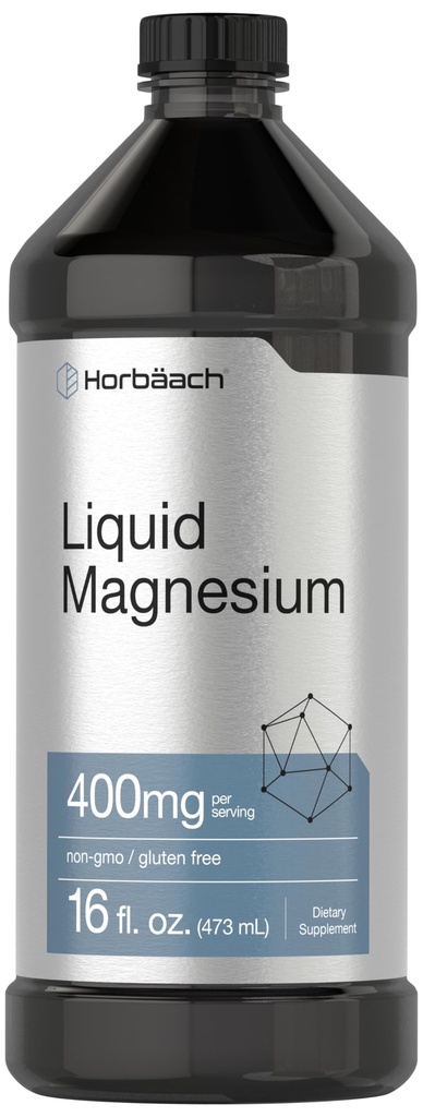 Horbaach Liquid Magnésium 16 fl oz.Complexe Vital Trace Minerals avec sulfate, lithium et Boron.