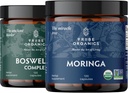 TRIBE ORGANICS Vitalité Duo - Complexe Boswellia - Moringa - pour le soutien interarmées, le soulagement musculaire, l'énergie, la perte de poids, la fonction cérébrale