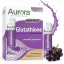 Aurora Nutrascience Glutathion liquide Mega-Liposomal, Immune et antioxydant Gut Supplément de soutien de la santé, 750 mg par portion, non-OGM, sans sucre, 32 paquets de service unique