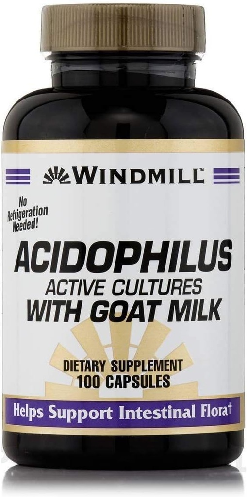 Acidophilus au lait de chèvre - 100 capsules par moulin à vent