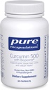 Encapsulations pures Curcumin 500 avec Bioperine - Supplément antioxydant pour soutenir les articulations, tissus, foie, colon et santé cellulaire* - avec Curcumin et bioperine curcumine curcuma-uréthane - 60 capsules