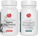 Zen Haus Iodine et Immune Bundle - Complexe Iodine de 12,5 mg avec la formule de soutien immunitaire et respiratoire