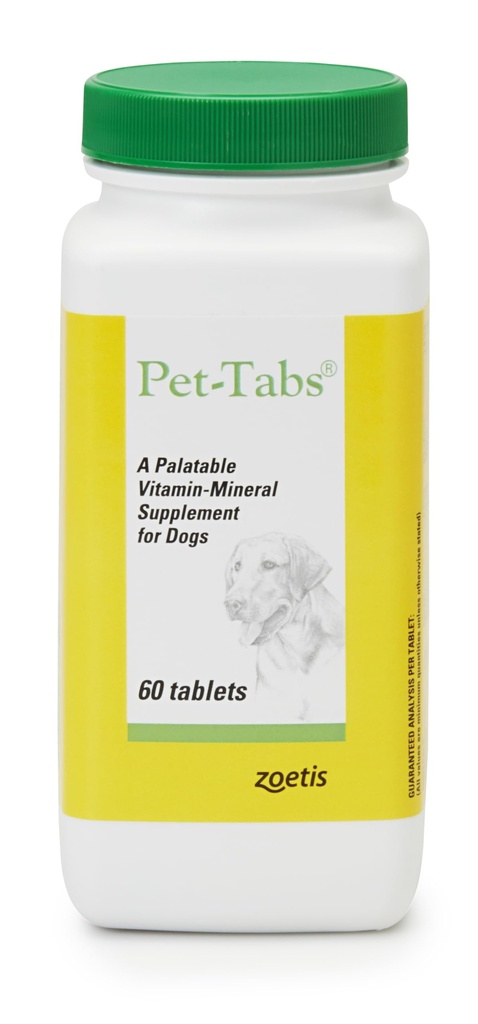 Supplément multivitamine et minéral pour chiens, comprimé à croquer, 60 bouteilles de comptage