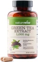 NatureWise Green Tea Extract Capsules 1000 mg - 50% EGCG & 98% Polyphénols - Extra Strength Green Tea Pills - Antioxydants pour la santé cardiaque et l'énergie - Vegan, Non-OGM - 60 Compte[30 jours]