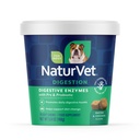NaturVet – Enzymes digestifs - Plus Probiotiques et prébiotiques – Aide à soutenir le changement de régime alimentaire et un piège digestif sain – pour les chiens (Cheveaux doux, 70 comte)