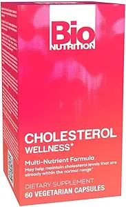 Bio Nutrition Chlolestérol Wellness 60 Capsules Végétariennes Formule naturelle