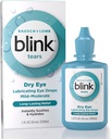 BLINK Larmes Lubrifiant gouttes oculaires, hydratant et apaisant pour les yeux secs légers à modérés, avec Hyaluronate, réduit le malaise, l'hydratation longue durée, apaisant et hydratant, 1 Fl Oz