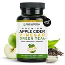 TRIO NUTRITION Capsules de vinaigre de cidre de pomme avec thé vert - Pilules de vinaigre de cidre de pomme sans sucre naturel avec la mère pour nettoyer le corps, l'immune, la gestion du poids et le métabolisme Booster*