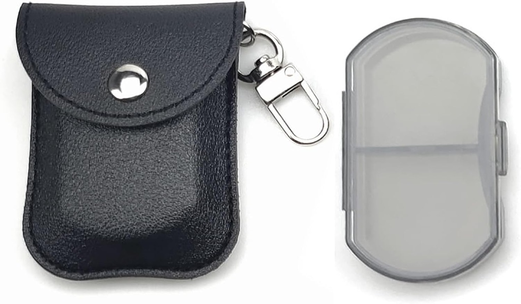 VOFOON Organisateur de petites pilules, boîte à pilules de voyage pour la purse, porte-pilule porte-clés, contenant de pilules de poche, 2 fois par jour de médicament portable cas de vitamine, boîte à huile de poisson, boîte de supplément