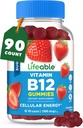 Vitamine B12 sans sucre biologique Gommies de 1000 mcg. Grande dégustation de Vitamines B12 Gommies d'énergie, d'humeur et de métabolisme Soutien B 12 Gommies de vitamines pour les hommes, les femmes, les adultes