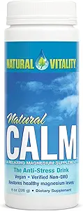Vitalité naturelle Calme, supplément de citrate de magnésium, poudre de mélange anti-stress, non aromatisé - 8 Ounce (paquetage mai Vary)