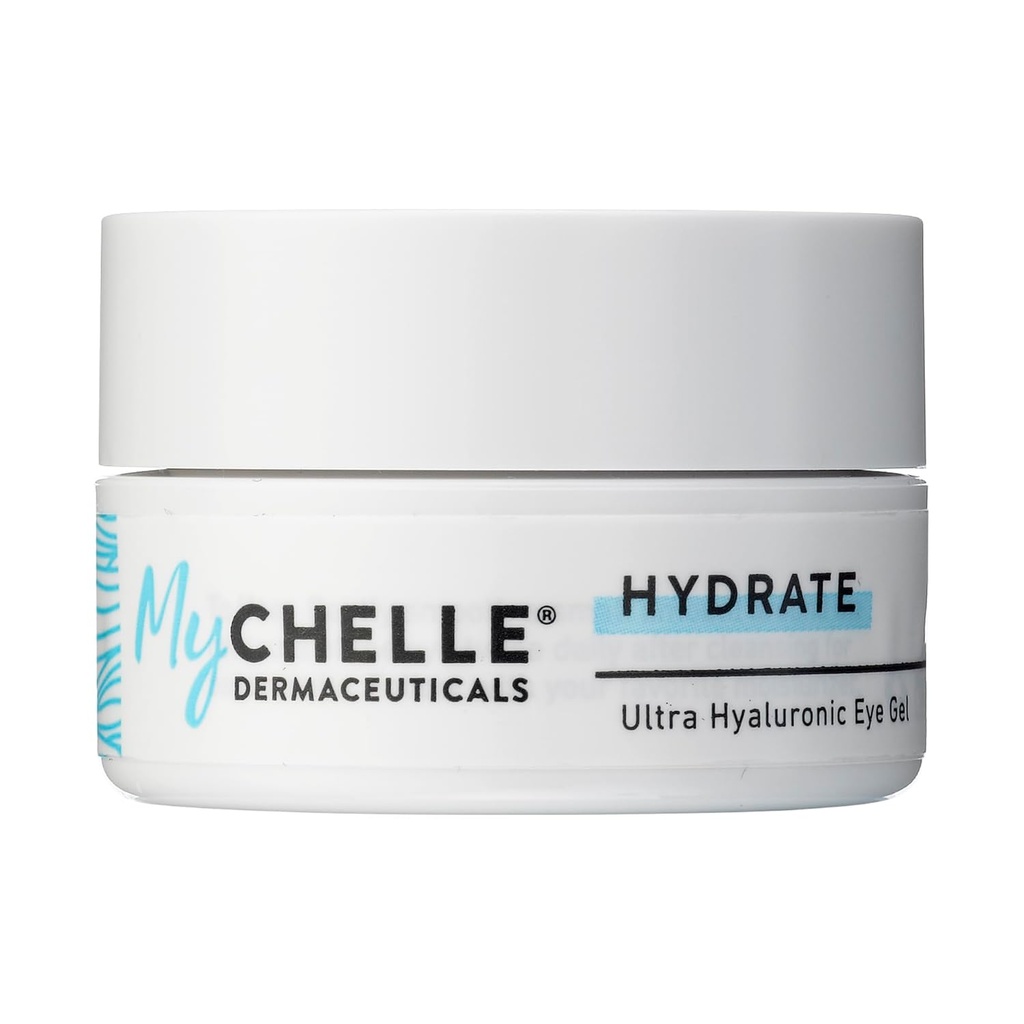 MyChelle Dermaceutics Gel ultra hyaluronique pour les yeux (0.45 Fl Oz) - Hydratation riche pour la peau sèche avec acide hyaluronique végétalien, aider la peau plump et aider à réduire l'apparence des lignes fines et des rides