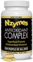 Complexe antioxydant Nzymes® pour les personnes. Supplément puissant antioxydant, vitamine C, vitamine E, vitamine A, sélénium, enzymes germées vivantes. 180 Compte - Fabriqué aux États-Unis