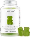 Gummy multinutrient Unichi Femmes, 18 vitamines et minéraux essentiels spécialement conçus pour les femmes, non-OGM, saveur de chaux, 60 comtes