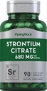 Piping Rock Strontium Citrate 680 mg Capsules | 90 Count | Non-GMO, Gluten Free Supplement