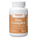 Motif Wellness complexe de zinc – soutient la santé immunitaire, cutanée et digestive – Zinc à haute absorption avec vitamine C, probiotiques et mélanges naturels – 30 capsules végétaliennes