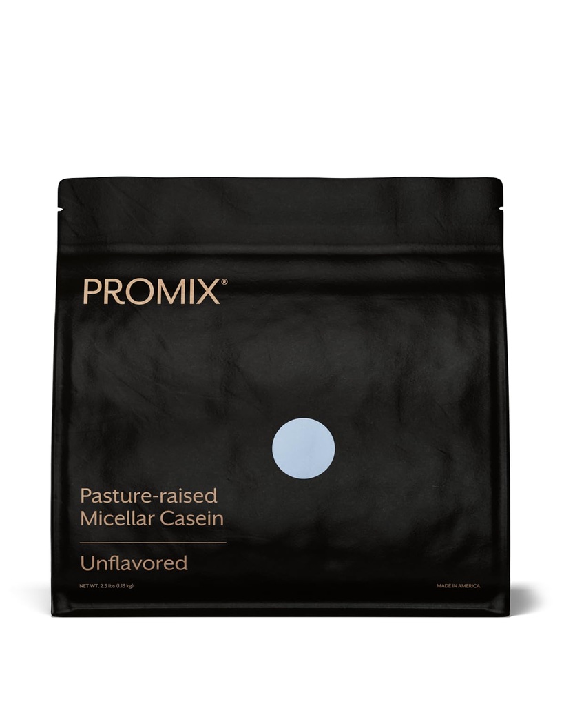 ProMix en poudre de protéines de caséine de nutrition - herbe, pâturage élevé, libération lente Caséine Micellaire - sans gluten - non aromatisé, 2,5 livres (paquet de 1)