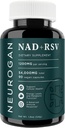 Neurogan NAD+ avec des capsules de resvératrol 1:1 Rapport - 1200mg par portion, 90 Ct - Suppléments pour la santé cellulaire et le vieillissement en santé, soutien énergétique et immunitaire - Dinucléotide de nicotine Adenine NAD+ Supplément