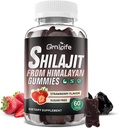 Shilajit Gummies pour les hommes et les femmes, 1000MG Shilajit Supplément avec 85+ Trace Minerals & Fulvic Acid pour l'énergie, l'immunité, sans sucre, fraise-60 comte