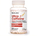 Pilules de caféine à libération prolongée + caféine L-Theanine + supplément Focus & Energy + Pas de jitters, pas de crash + naturel - 120 capsules