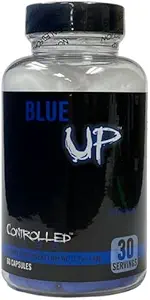LABES CONTRÔLÉES Blue Up Test Boost, Tribulus Terrestris, Avena Sativa, Eurycoma Longifolia, Caféine naturelle, supplément d'amélioration de la force - 30 portions