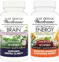 Ensemble de défense de l'hôte avec MycoBotanicals Capsules Cerveau*, 60 capsules Count & MycoBotanicals Energy*, 60 capsules Count - Soutien Mémoire et Focus - Soutien Énergie soutenue*