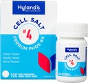 Hyland's No. 4 Sel de fer Phos 6X Comprimés, Degongestant et Sinus Relief, Supplément d'inflammation, Soulagement naturel des symptômes du rhume et de la fièvre, Comprimés à dissolution rapide, 100 Compte