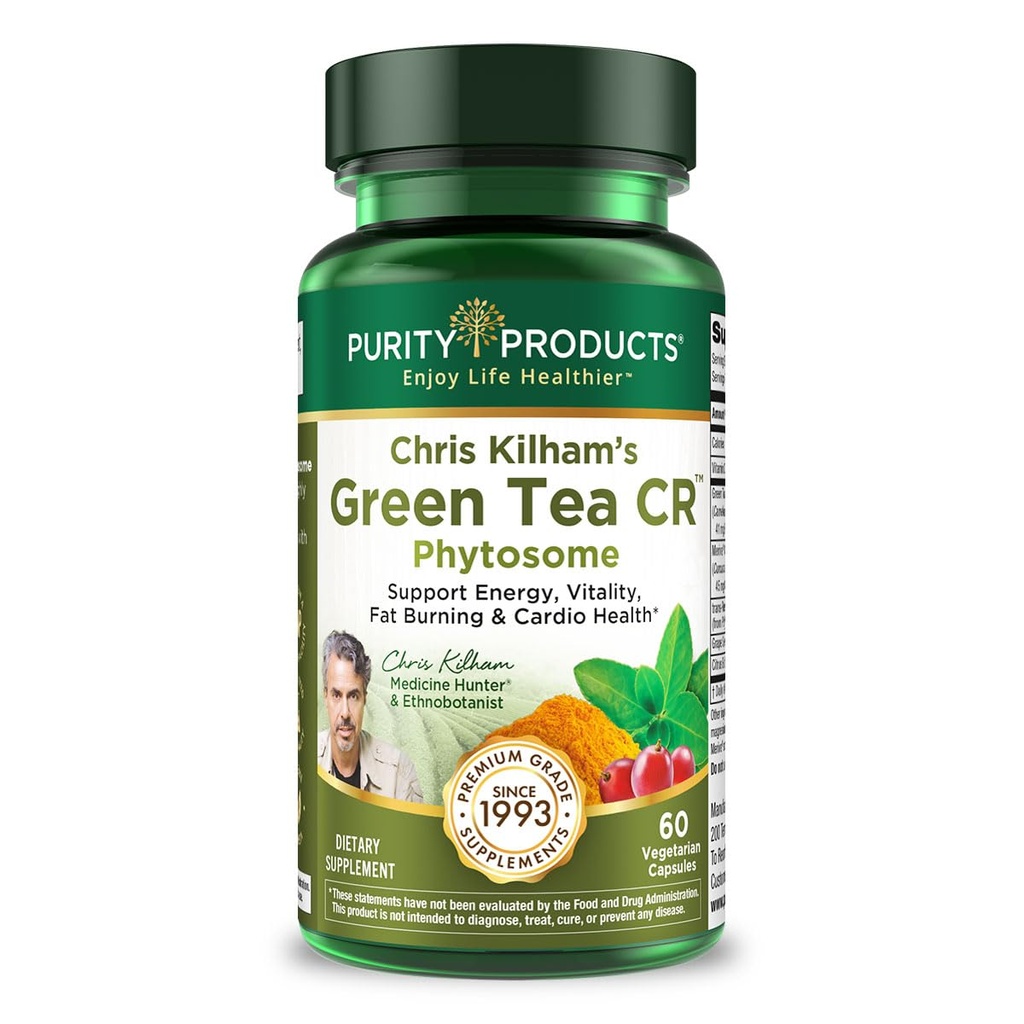 Produits de pureté Green Tea CR avec la technologie Phytosome pour une biodisponibilité accrue de Chris Kilham 60 Capsules