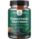Pancréatine Enzymes digestifs Digestion pour la santé des intestins - Enzymes digestifs pancréatiques pour les femmes et les hommes avec protéase, lipase et Amylase - Bloose, santé de l'estomac, graisse, glucides et protéines - 60 Compte