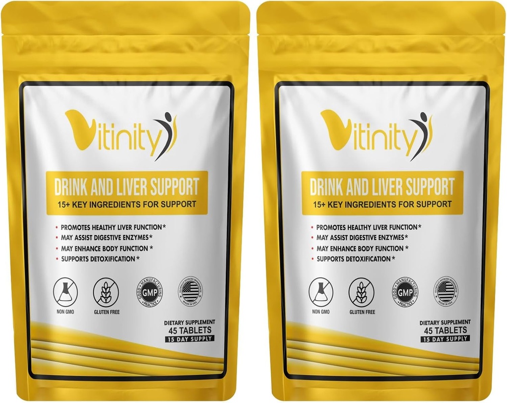 Anti Drink Liver Support Supplement-15+Key Ingredients for Craving Support,Liver Health,Kudzu, Milk Thistle,Holy Basil,DHM,All Natural Cleanse,Gradual Reduction,Nutrient Replenisher Tablets(30 Days)