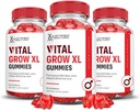 Laboratoires justifiés (3 Pack Vital Grow XL Performance Gummies 1000MG Formule avancée élaborée avec ACV Pomegranate Beet Juice Powder B12 Vegan Non OGM 180 Gummys
