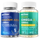 Supplément au calcium liposomique AKG 1500mg + supplément Oméga 3 végétalien 1000mg