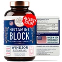 Bloqueur d'histamine pour les allergies - Quercetin, Nettle sting Flavonoïdes comprimés antihistaminiques naturels - Suppléments anti-allergies et antihistaminiques pour adultes - 60 gélules d'histamine végane