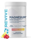 Supplément de poudre de magnésium Revive MD - Le carbonate de magnésium et la boisson en poudre Taurate soutiennent les os, les muscles et les nerfs sains - Végétalien-friendly, sans gluten et sans soja (Lémonade aux framboises, 30 portions)