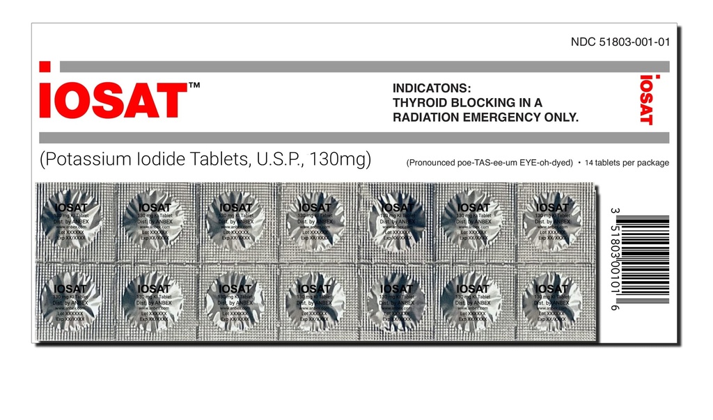 comprimés d'iodure de potassium - 14 comprimés de 130 mg