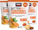 Force Factor Better Turmeric Joint Support Supplement for Extra Strength Joint Health, Featuring HydroCurc Turmeric Curcumin with Black Pepper for Superior Absorption, Fruit Splash, 180 Soft Chews