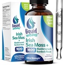 Drops de mousse de mer d'Irlande - Citrus Berry Flavor - 92+ Minéraux essentiels et vitamines - Énergie, peau, gourdin, récupération - Bladderwrack et racine de dard - 2 fl. oz