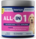 Vetericyn All-in 1 Multifonctional Puppy Supplement Enzymes digestifs + Immune antioxydante Support pour chiots + vitamines, minéraux, prébiotiques, probiotiques et omégas. 90 Compte