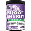 EVL BCAAs Amino Acides Poudre - BCAA Énergie Poudre avant l'entraînement pour la récupération musculaire Plongée croissance et endurance - réhydratation après l'entraînement boisson de récupération avec 6 électrolytes clés - splash de raisin
