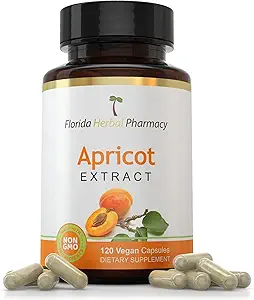 Florida Herbal Pharmacie, Apricot Supplement Capsules 10:1 (360 Capsules) 500 mg par Capsule, 1000 mg Servant (paquet de 3)