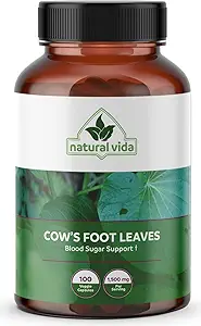 Pata de Vaca - Feuilles de pied de vache - 100 Capsules de Veggie - 1 500 mg de supplément à base de plantes