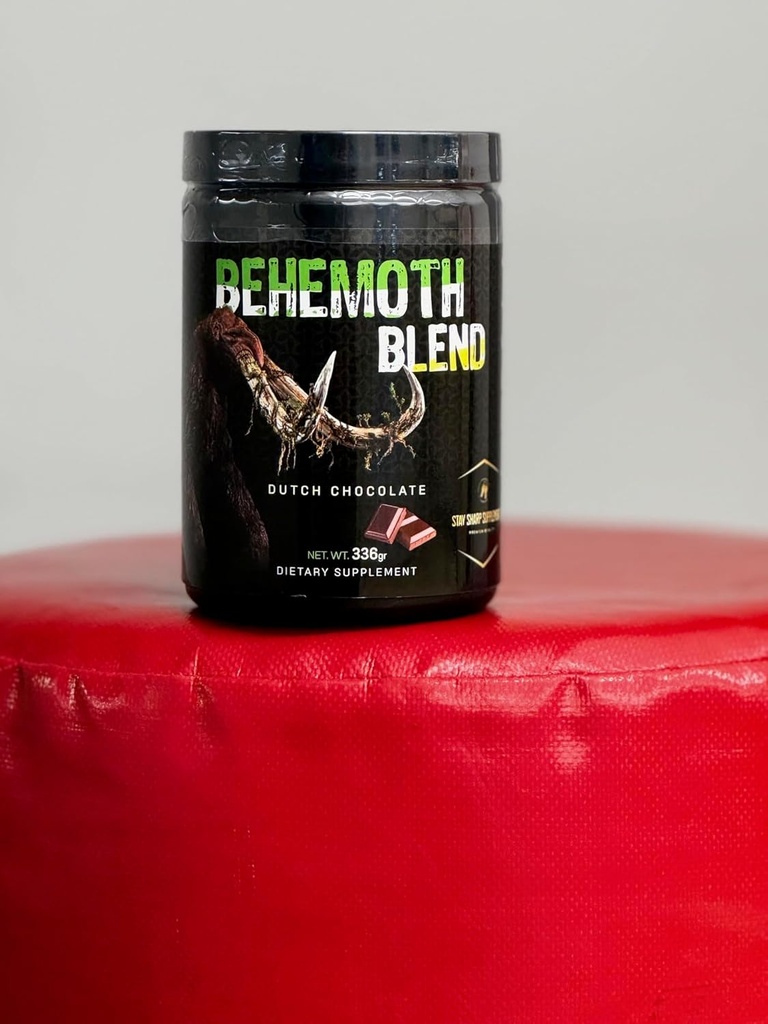 Extrait de champignons biologiques Behemoth Blend: Chaga, Lion's Mane, Cordyceps, Shiitake, Reishi + Premium Collagen & Créatine pour les services de focus, d'énergie, d'immunité et de récupération 30.