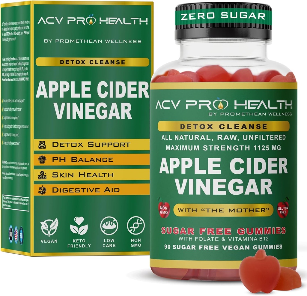 Pack de 2 pommes vinaigre de cidre Gommies sans sucre - vinaigre de cidre avec sucre ne rend pas sens! Low Carb Advanced Keto Acv Gummies Keto Gummy Detox Cleanse Golo