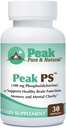 Peak Pure & Natural Supplément Phosphatidylsérine pour la santé du cerveau - Nootrope sans soja pour la santé de la mémoire - Supplément pour la santé du cerveau - 30 Comte 100mg Softgels